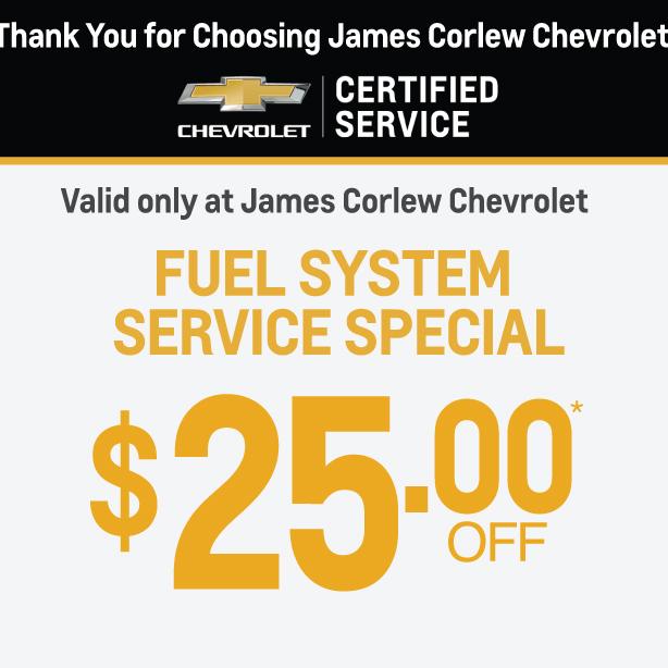 Fuel System Service $25 Off.