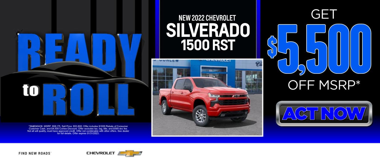 2022 Chevrolet Silverado 1500 - Get $5,500 Off MSRP