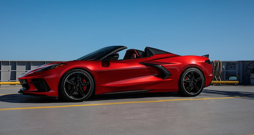 red chevrolet corvette 2020