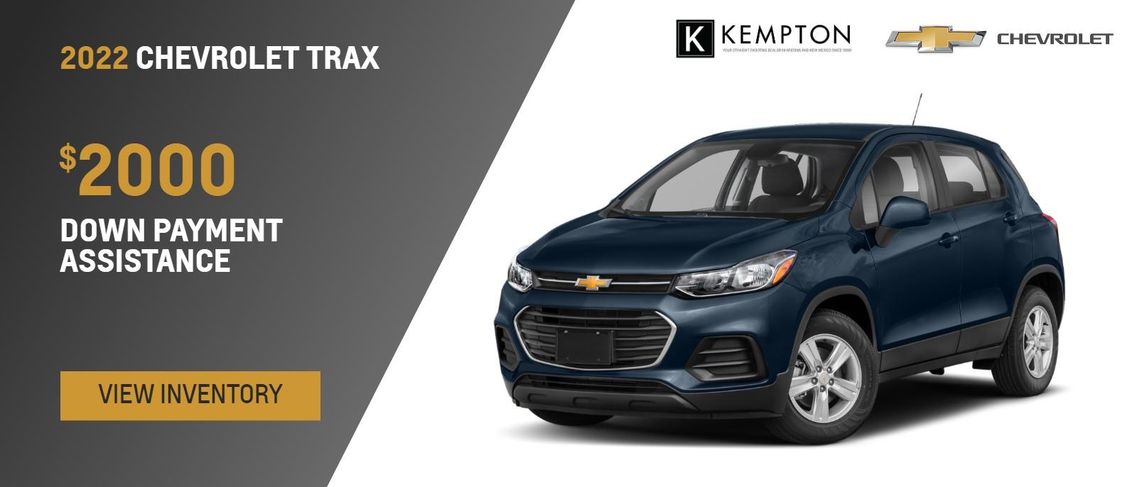 2022 Chevrolet Trax
$2000 Down Payment Assistance