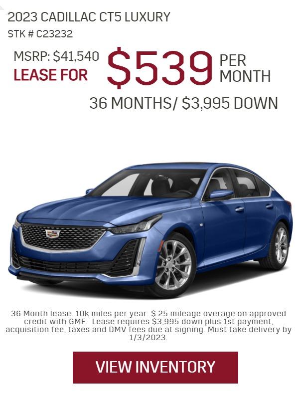 2023 Cadillac CT5 Lease Offer