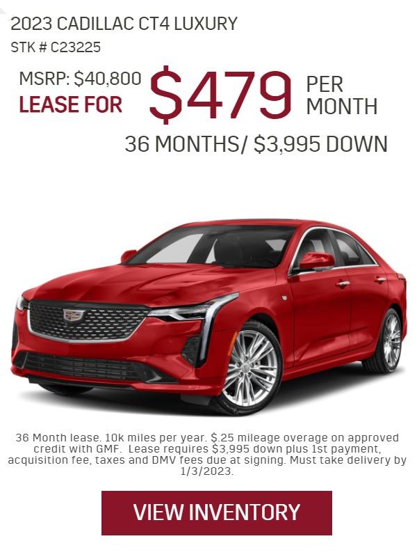 2023 Cadillac CT4 Lease Offer