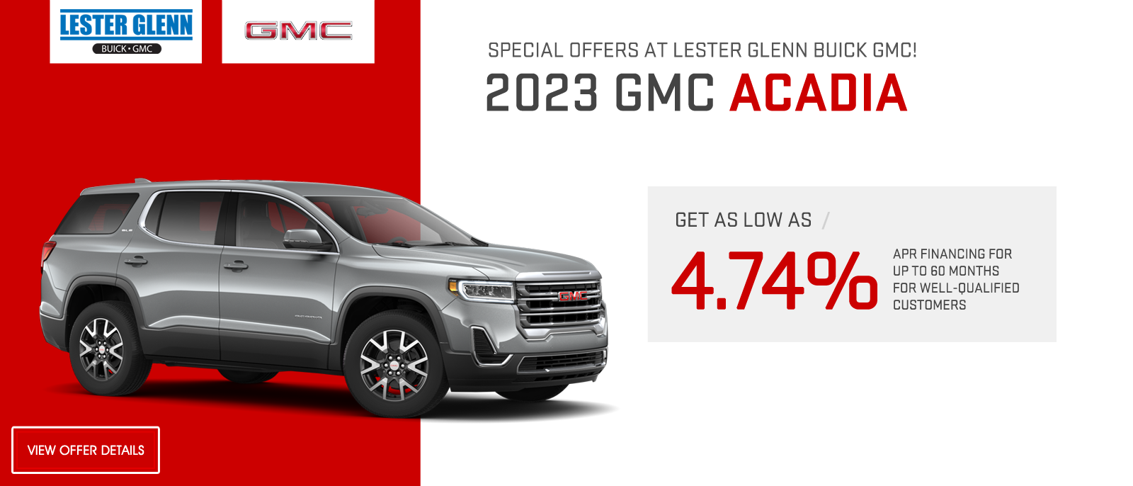 GMC Acadia Lease Specials Toms River, NJ Lester Glenn Buick GMC