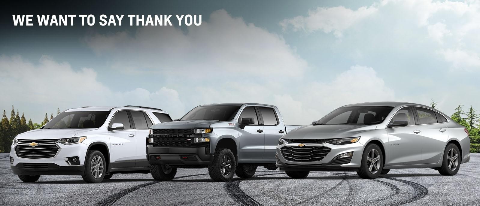 We want to say thank you We want to say thank you