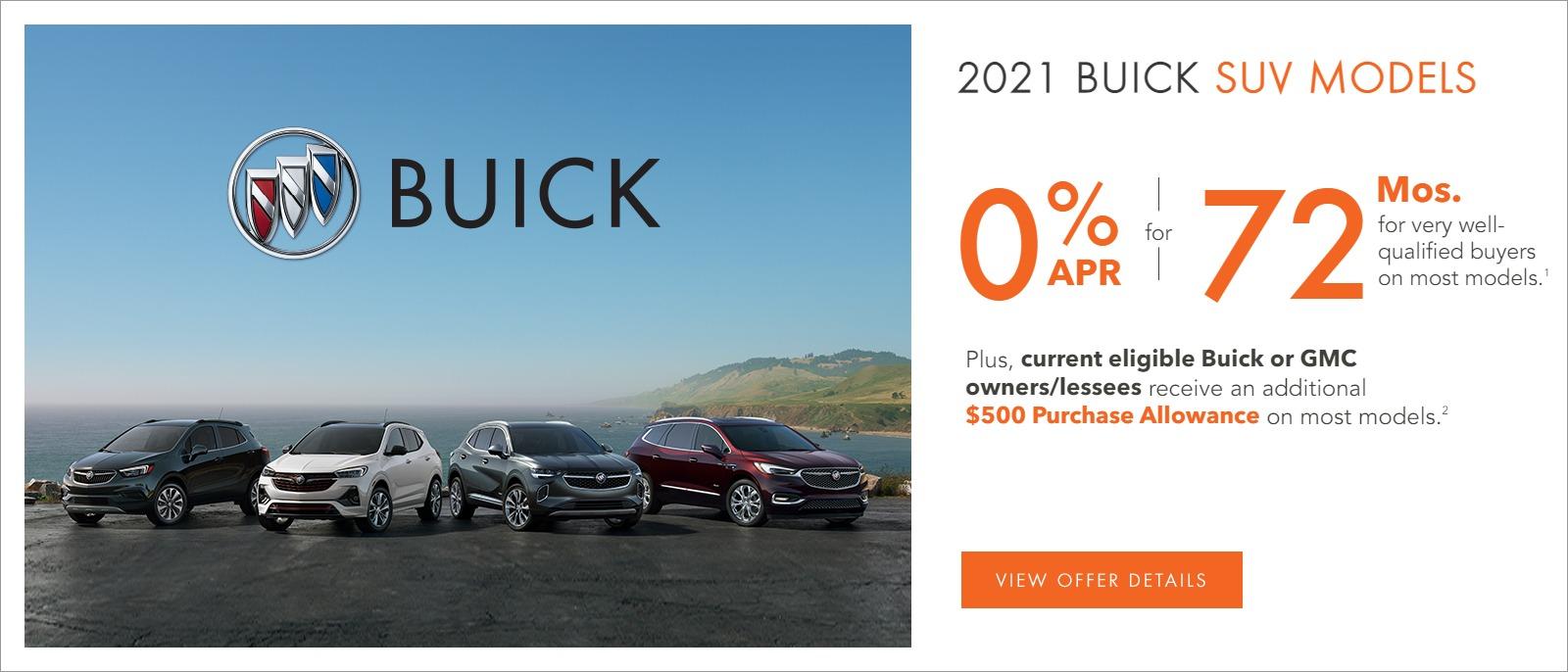 APR Offer for the 2021 Buick SUV Models