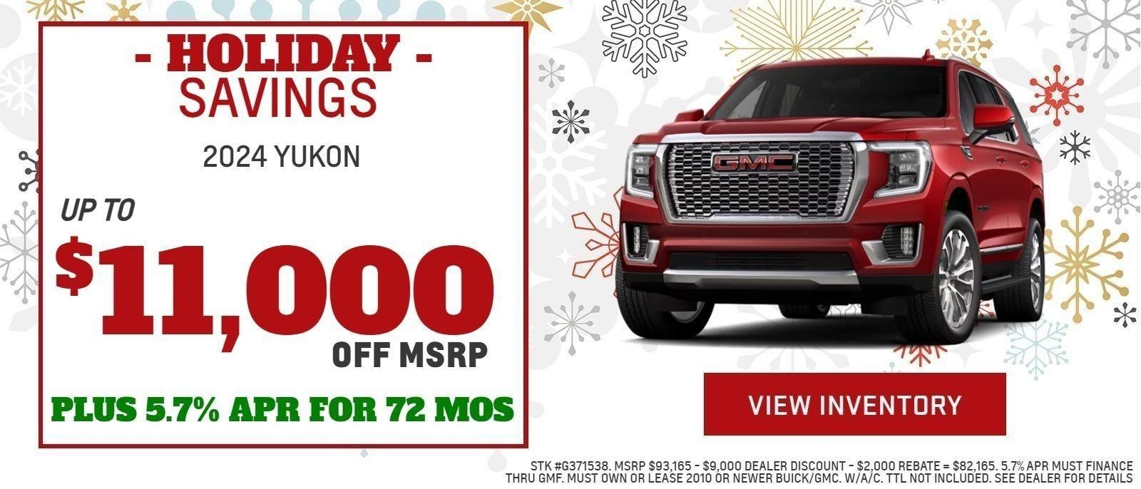 2024 YUKON OFFERS FROM GLENN POLK CHEVROLET BUICK GMC IN GAINESVILLE, TX