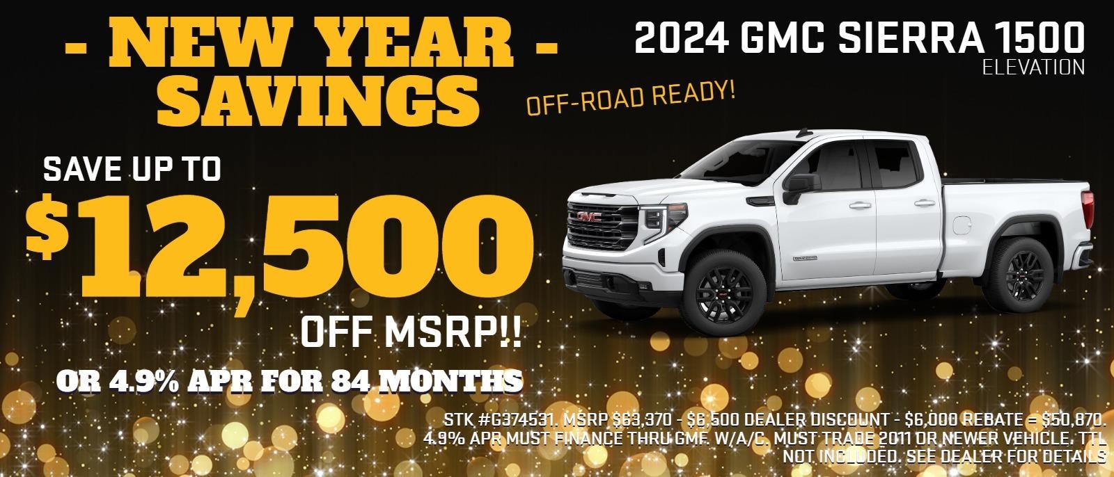 2024 SIERRA 1500 ELEVATION OFFERS FROM GLENN POLK CHEVROLET BUICK GMC IN GAINESVILLE, TX