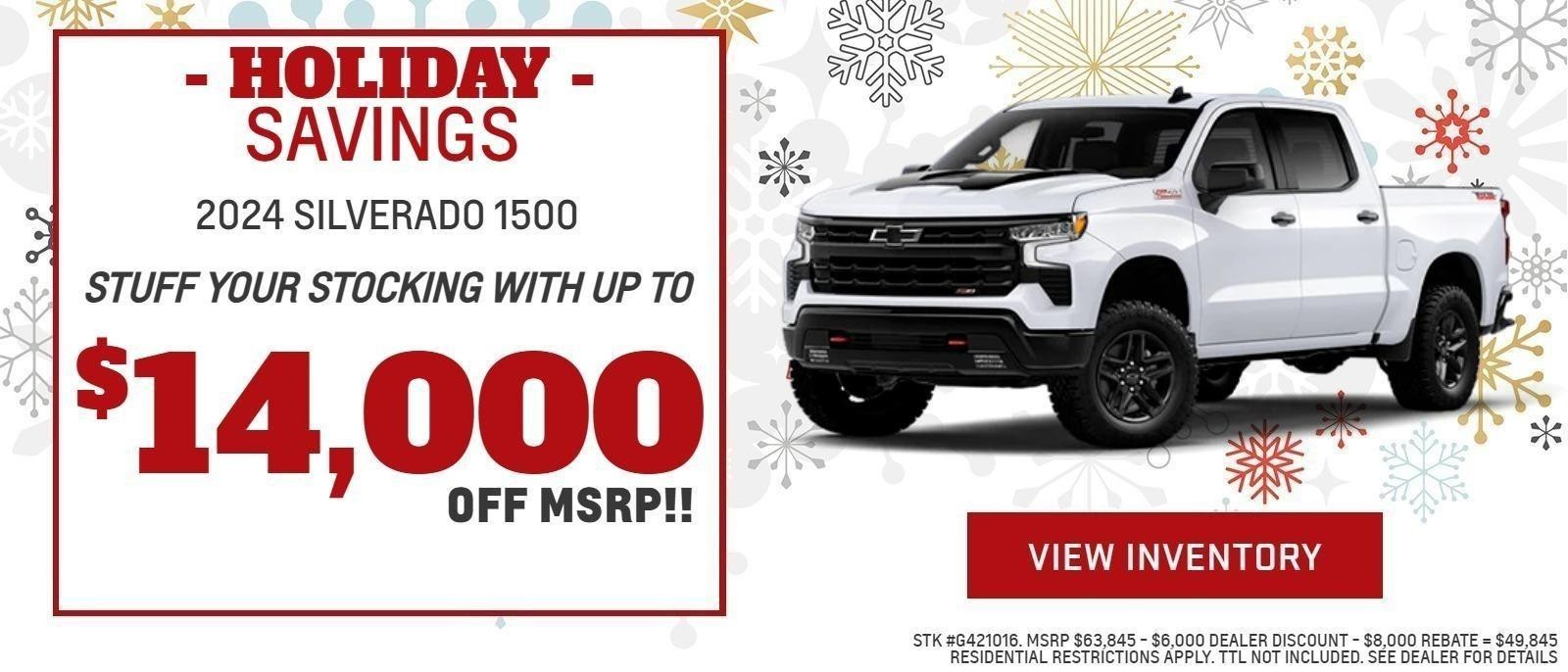 2024 SILVERADO 1500 OFFERS FROM GLENN POLK CHEVROLET BUICK GMC IN GAINESVILLE, TX