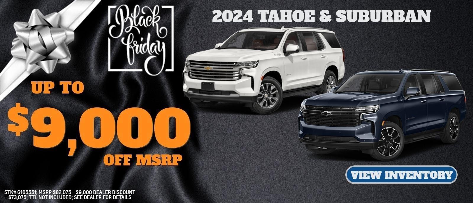 2024 TAHOE AND SUBURBAN OFFERS FROM GLENN POLK CHEVROLET BUICK GMC IN GAINESVILLE, TX