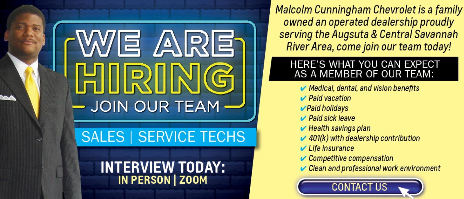Malcolm Cunningham Chevrolet in AUGUSTA Your Aiken, SC and Evans