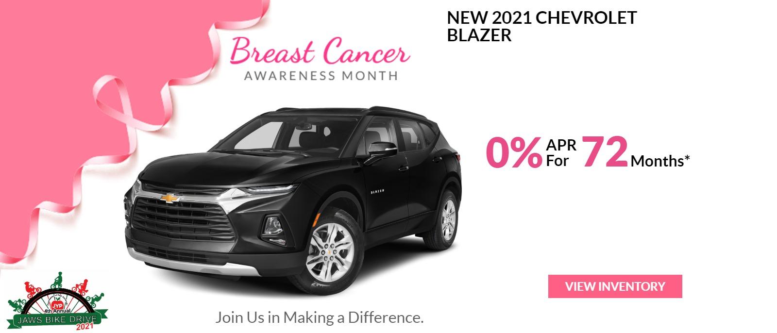 2021 CHEVROLET BLAZER 0% APR FOR 72 MONTHS