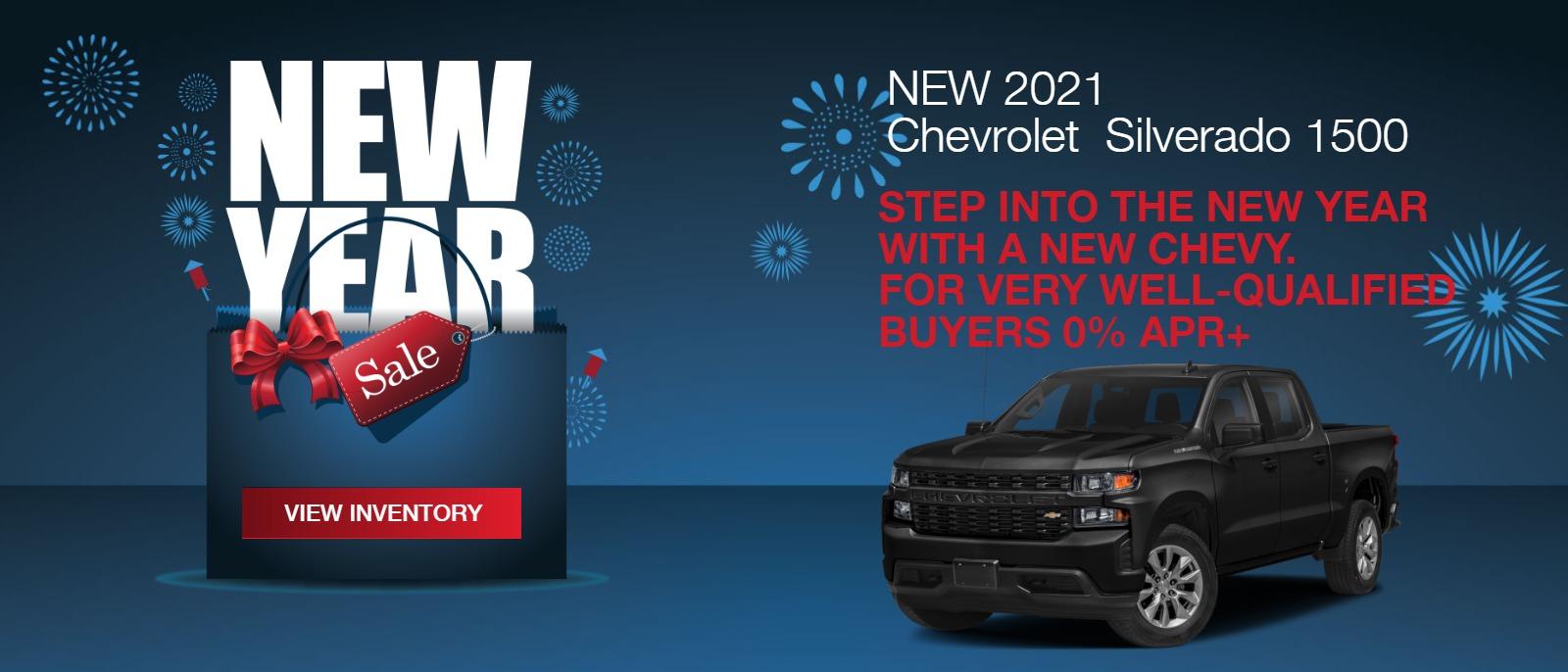 2021 SILVERADO 1500
STEP INTO THE NEW YEAR WITH A NEW CHEVY.
FOR VERY WELL-QUALIFIED BUYERS
0% APRā