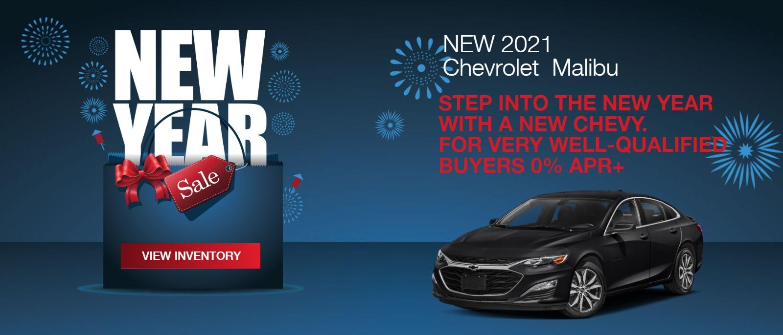 2021 MALIBU
STEP INTO THE NEW YEAR WITH A NEW CHEVY.
FOR VERY WELL-QUALIFIED BUYERS
0% APR
ON MOST MODELSā