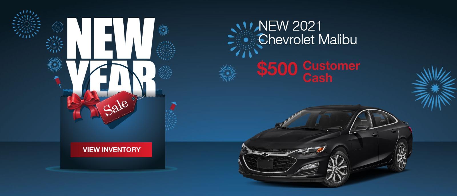 2021 CHEVROLET Malibu excludes L
$500 Customer Cash