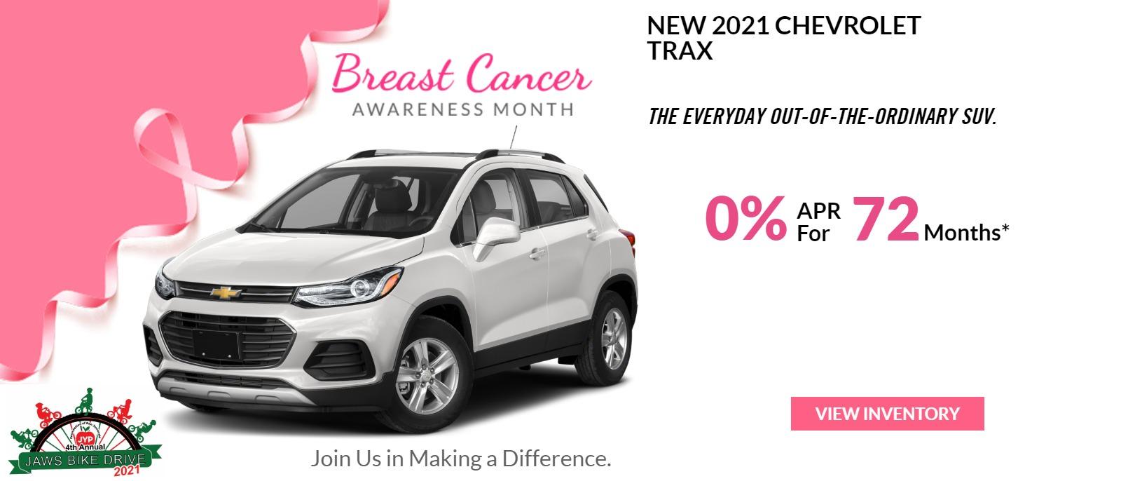 2021 CHEVROLET TRAX 0% APR FOR 72 MONTHS