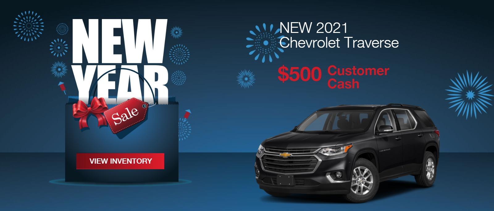 2021 CHEVROLET Traverse excludes L
$500 Customer Cash
