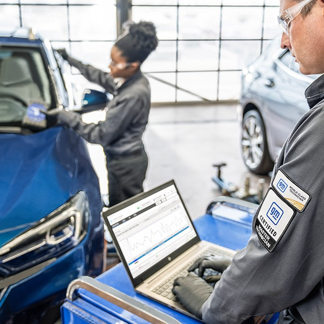 GMC technicians performing diagnostics