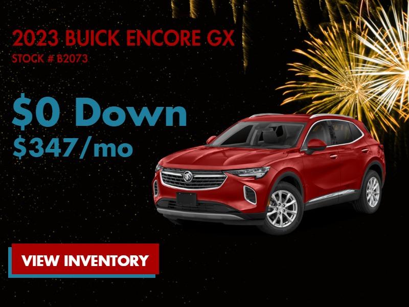 2023 Encore GX
Stock # B2073
$0 Down
$347/mo
