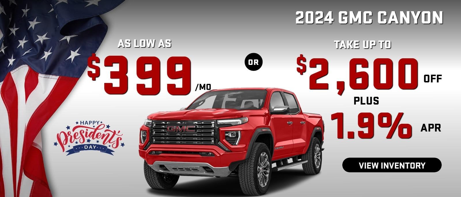 2024 Canyon
Stock GA9922

Take up to $2600 OFF
 PLUS 1.9% finance    
OR as low as $399/mo