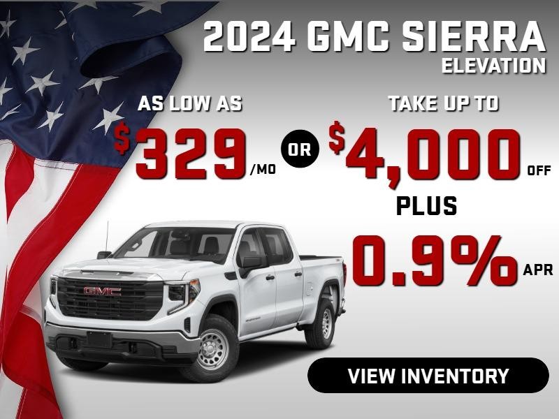 2025 Sierra elevation
Stock G6488

take up to $4000 OFF
PLUS  
0.9 % finance

OR  AS LOW AS
$329/mo