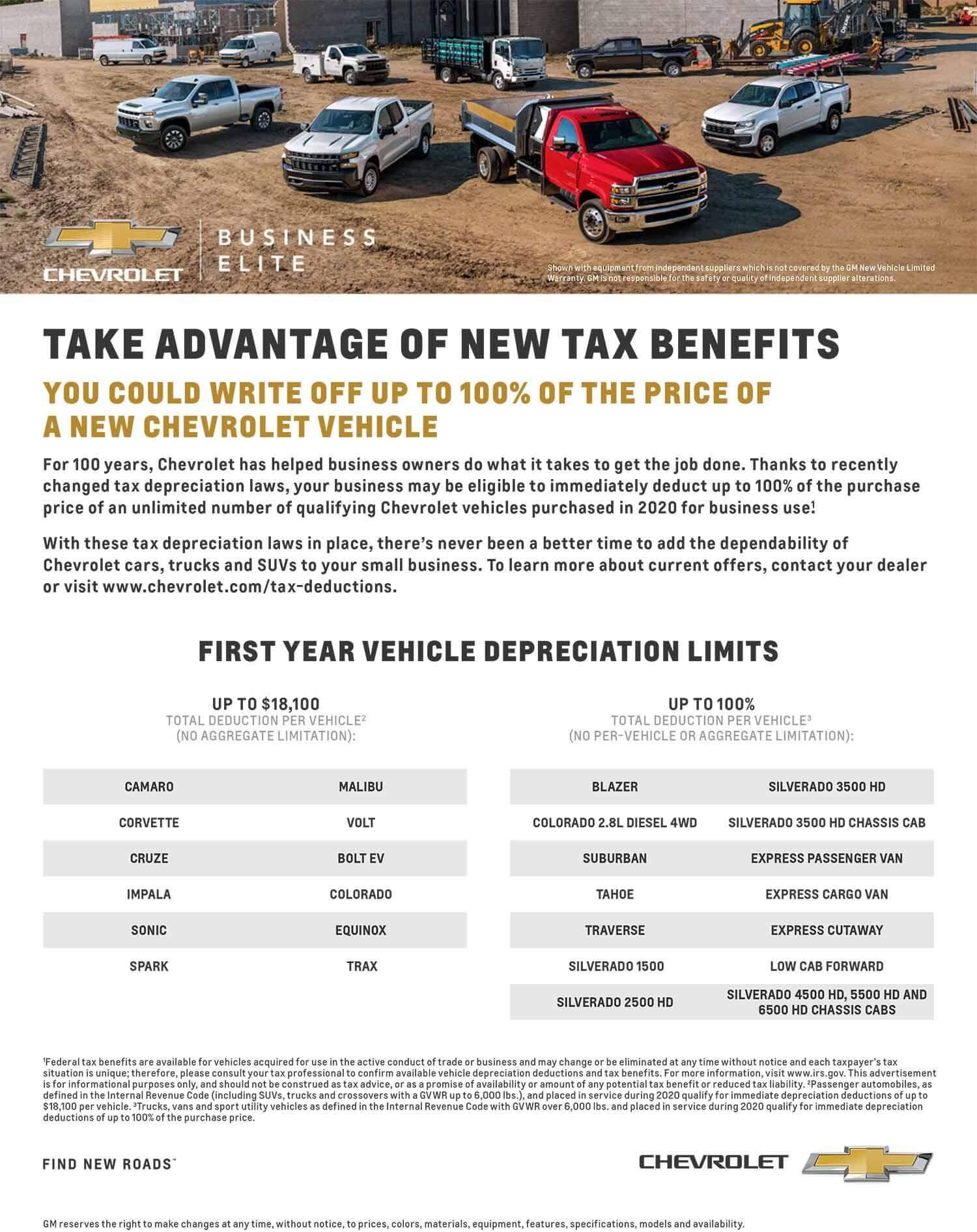 Section 179 Tax Deduction Vehicles FAQ by Northwest Chevrolet