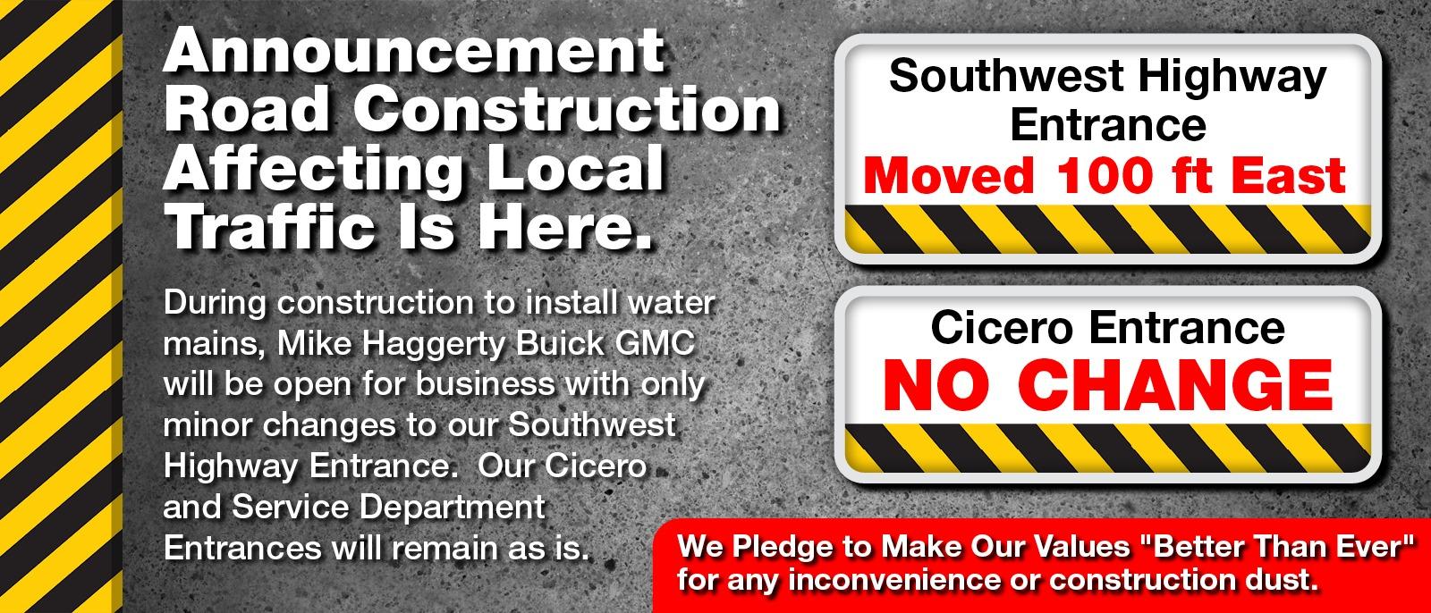 Road Construction Announcement