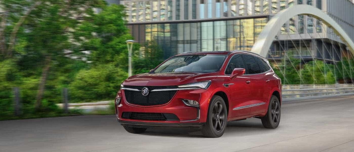 2023 Buick Enclave exterior driving over bridge