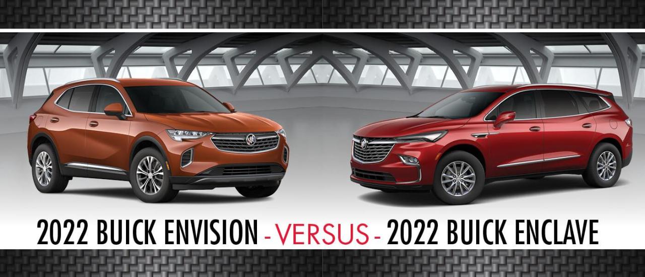 2022 Buick Envision vs Enclave Interior, Performance, Technology