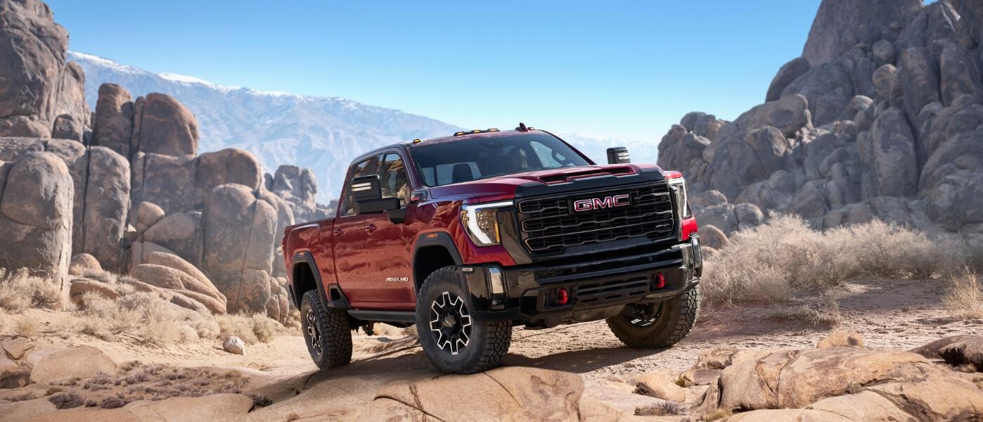 2024 GMC Sierra 2500 HD exterior parked on rocks offroad