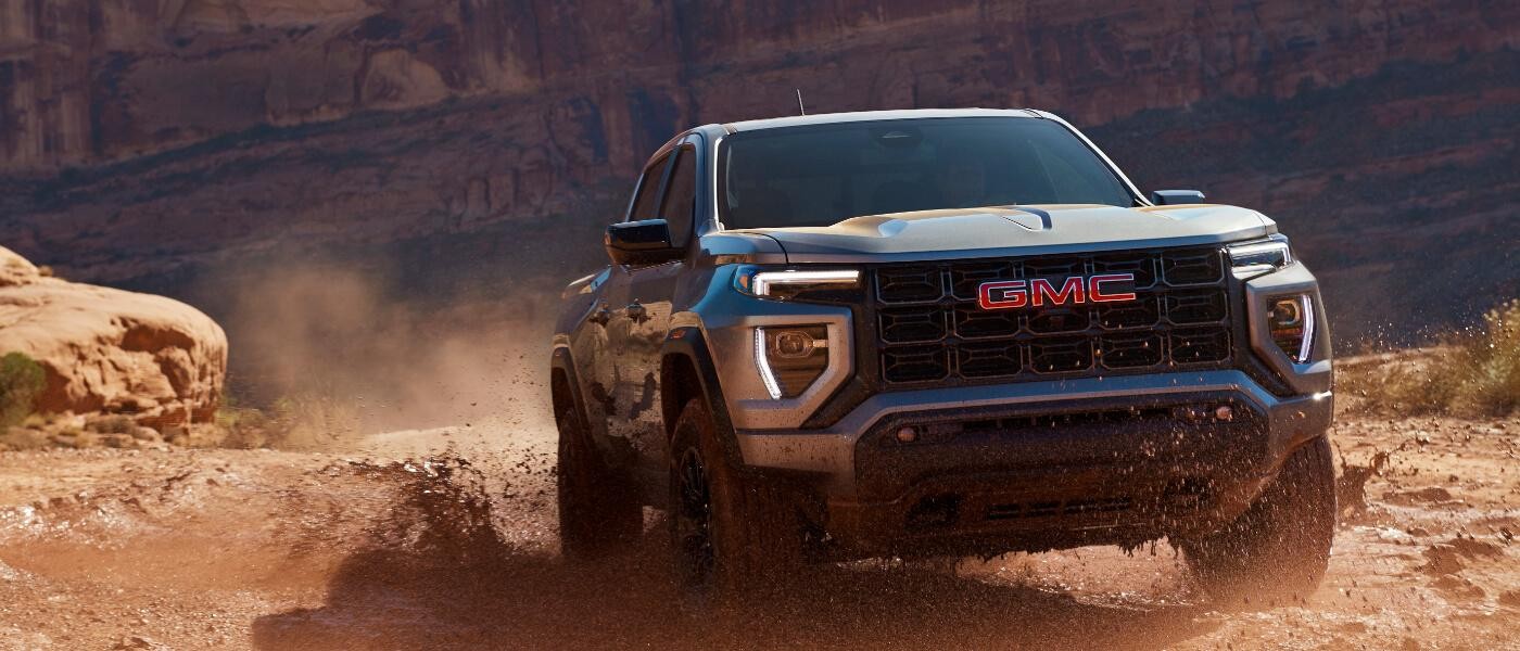 2024 GMC Canyon Exterior Diving Through Desert