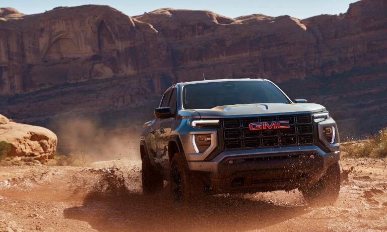 2024 GMC Canyon Exterior Diving Through Desert