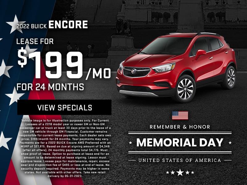 2022 BUICK ENCORE 
LEASE FOR $199/MO FOR 24 MONTHS
