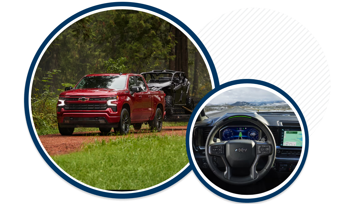 Chevrolet Silverado 1500 and couple in a car.