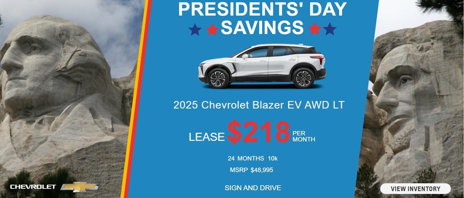 2025 Chevy Equinox EV RS FWD
MSRP $44,795.
SIGN AND DRIVE
10k
24 months
$118. month