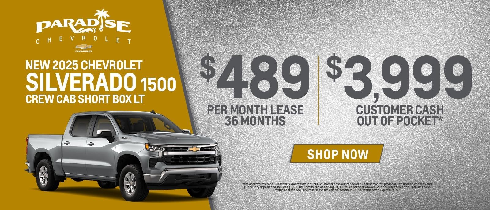 February Silverado 1500 Lease Offer