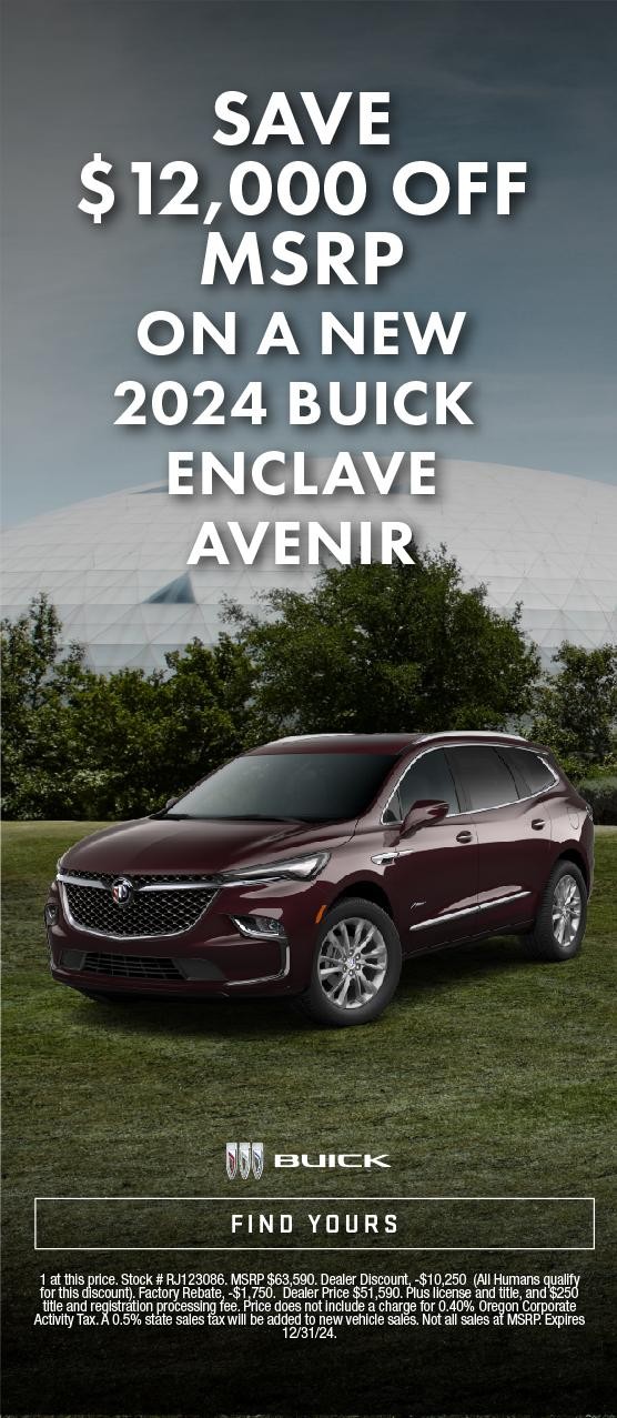  Save $12,000 off MSRP on 2024 Buick Enclave Avenir