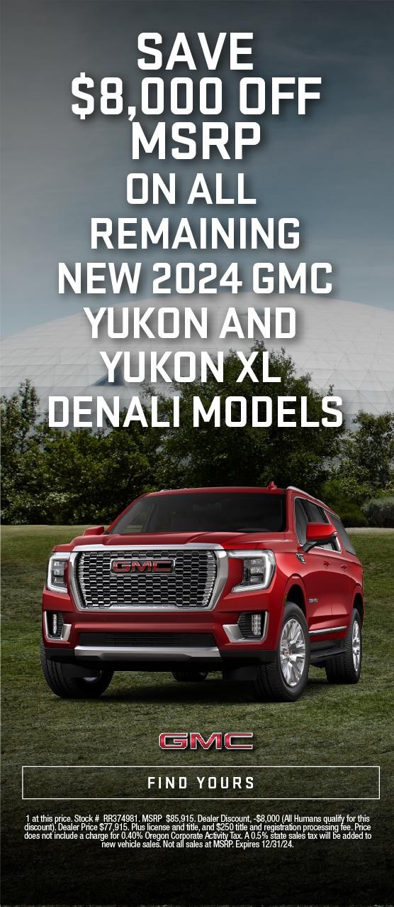  Save $8,000 off MSRP oon all remaining New 2024 GMC Yukon and Yukon XL Models