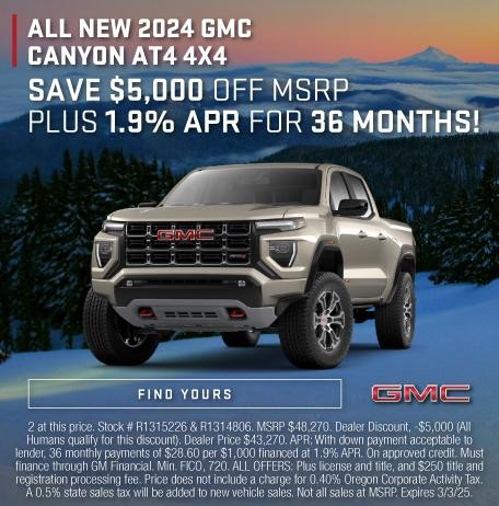 2024 GMC canyon tile