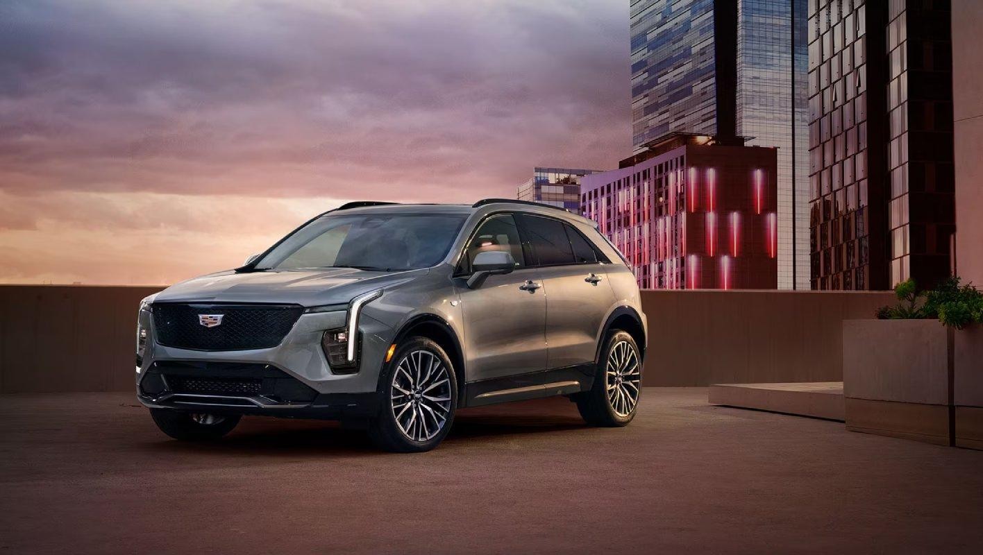 2025 Cadillac XT4 parked by house