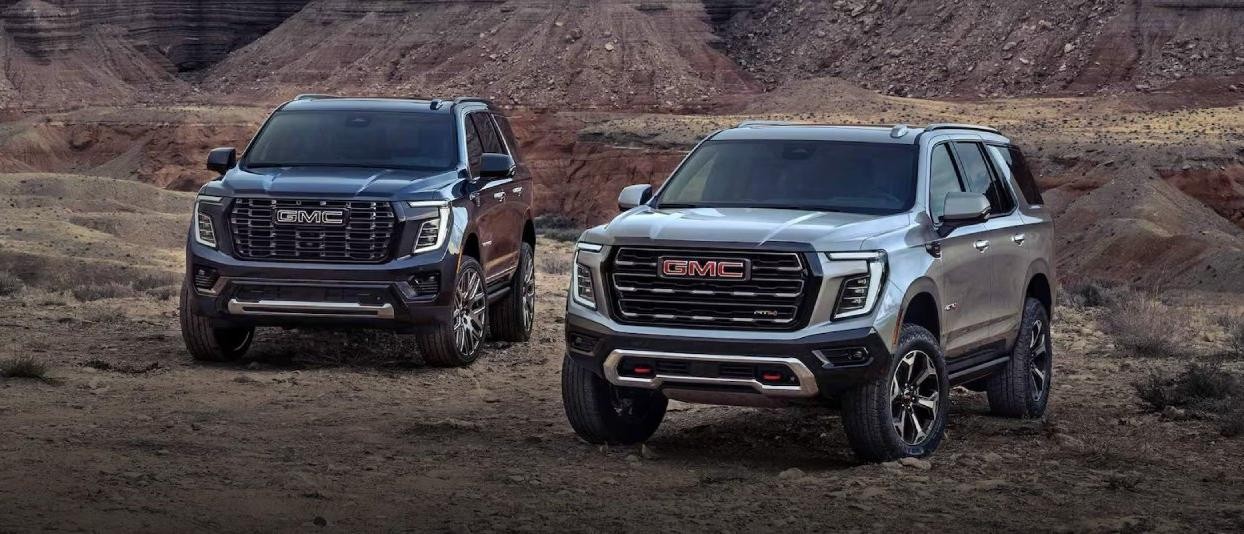 2025 GMC Yukon family parked in the desert