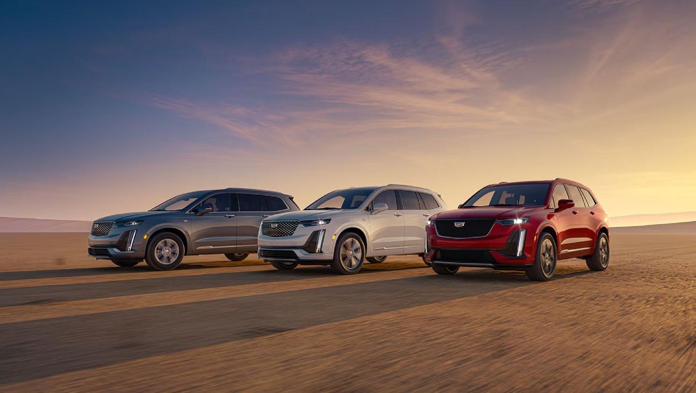 2025 Cadillac XT6 family parked in desert