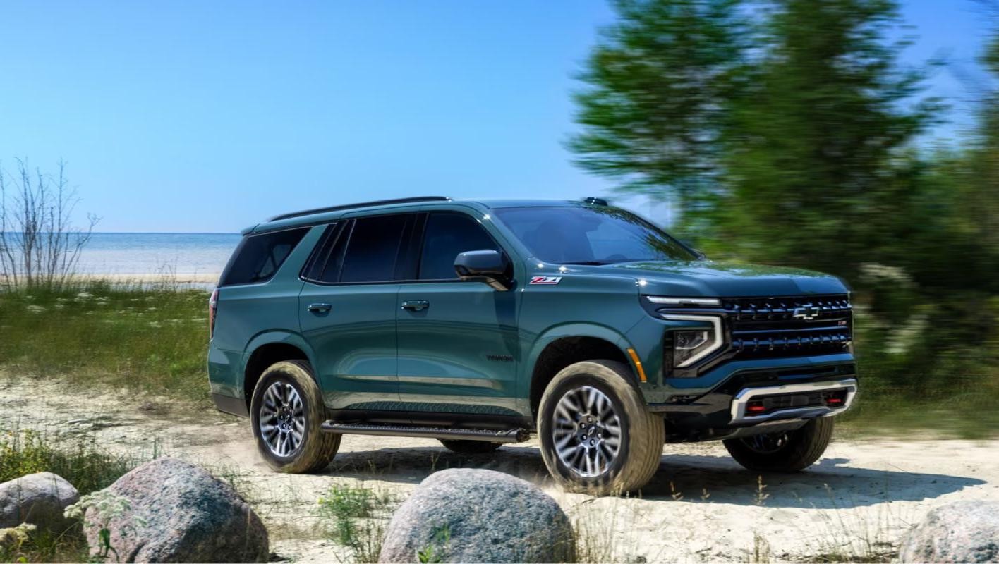 2025 Chevy Tahoe parked on a gravel road