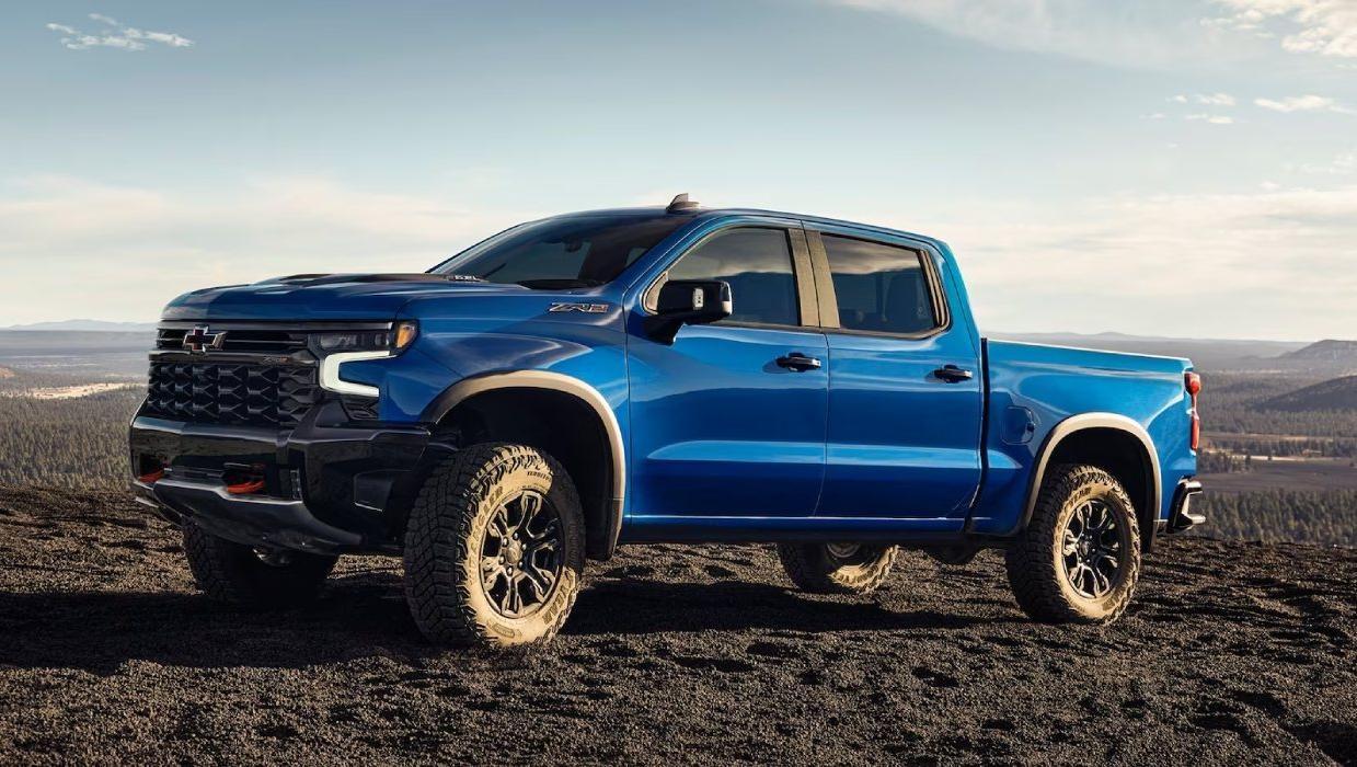 2024 Silverado 1500 ZR2 on a gravel road in nature