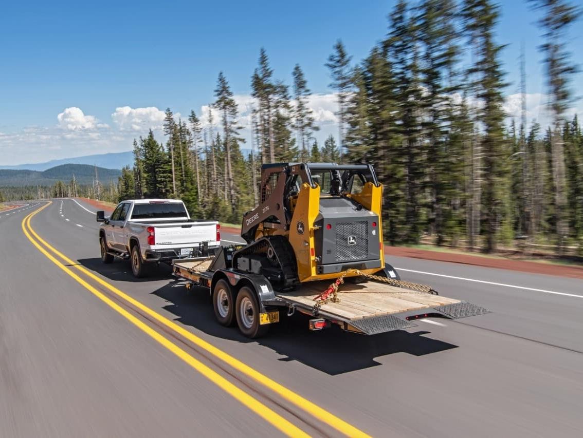 2022 Chevy Silverado 2500HD towing a trailer