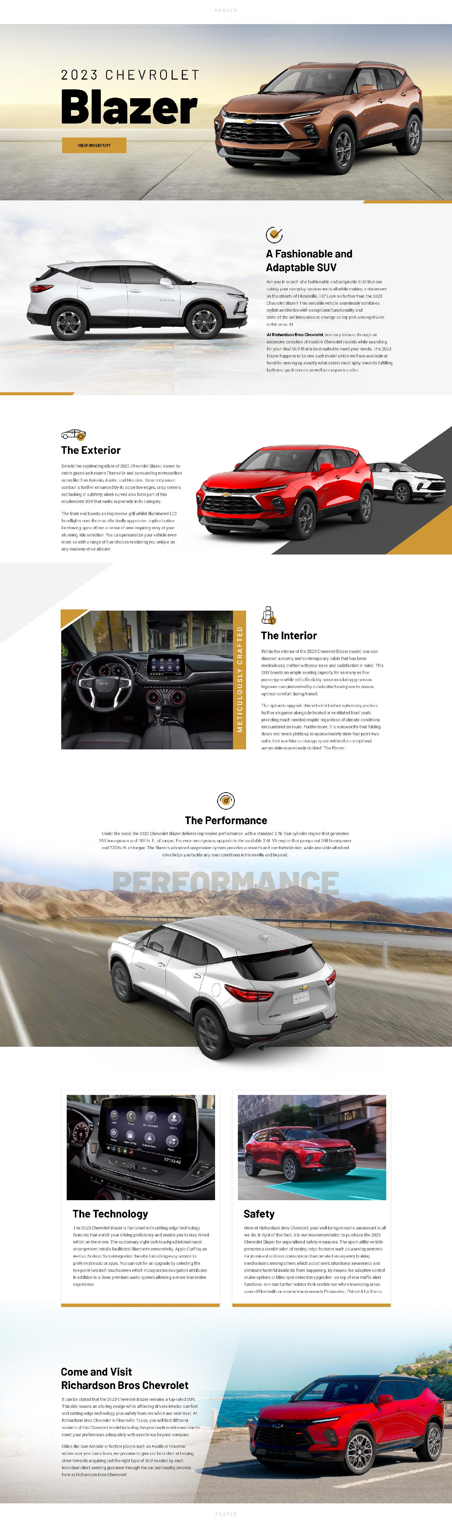 Richardson Bros Chevrolet is a FLORESVILLE Chevrolet dealer and a new