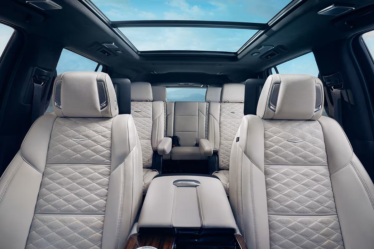 All second row seating configurations offer well-appointed abundant space for passengers and cargo.