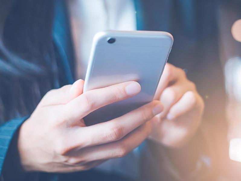person with mobile person with mobile