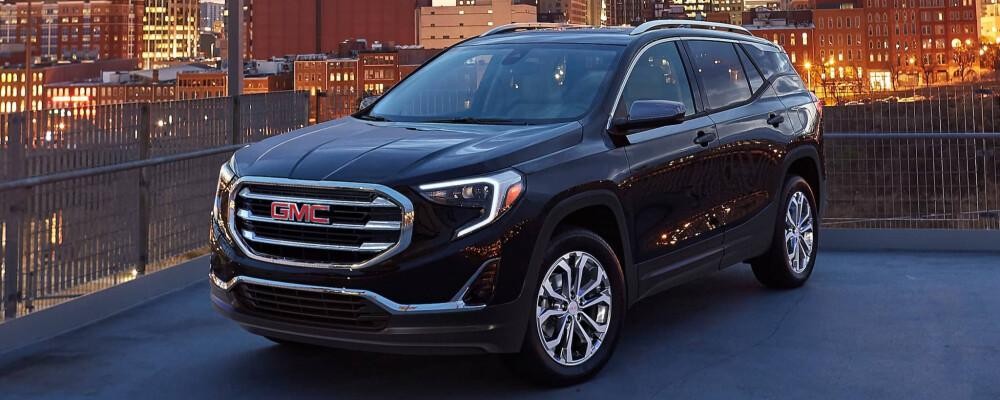 2020 GMC Terrain parked on top of parking garage