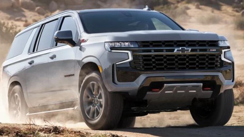 Chevrolet Silverado HD blasting through dirt