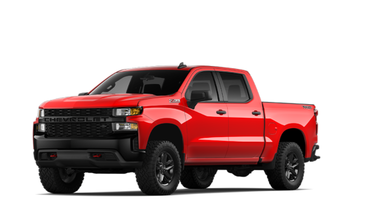 2021 Chevrolet Silverado 1500 Crew Box Short Box Custom Trailboss Red Hot